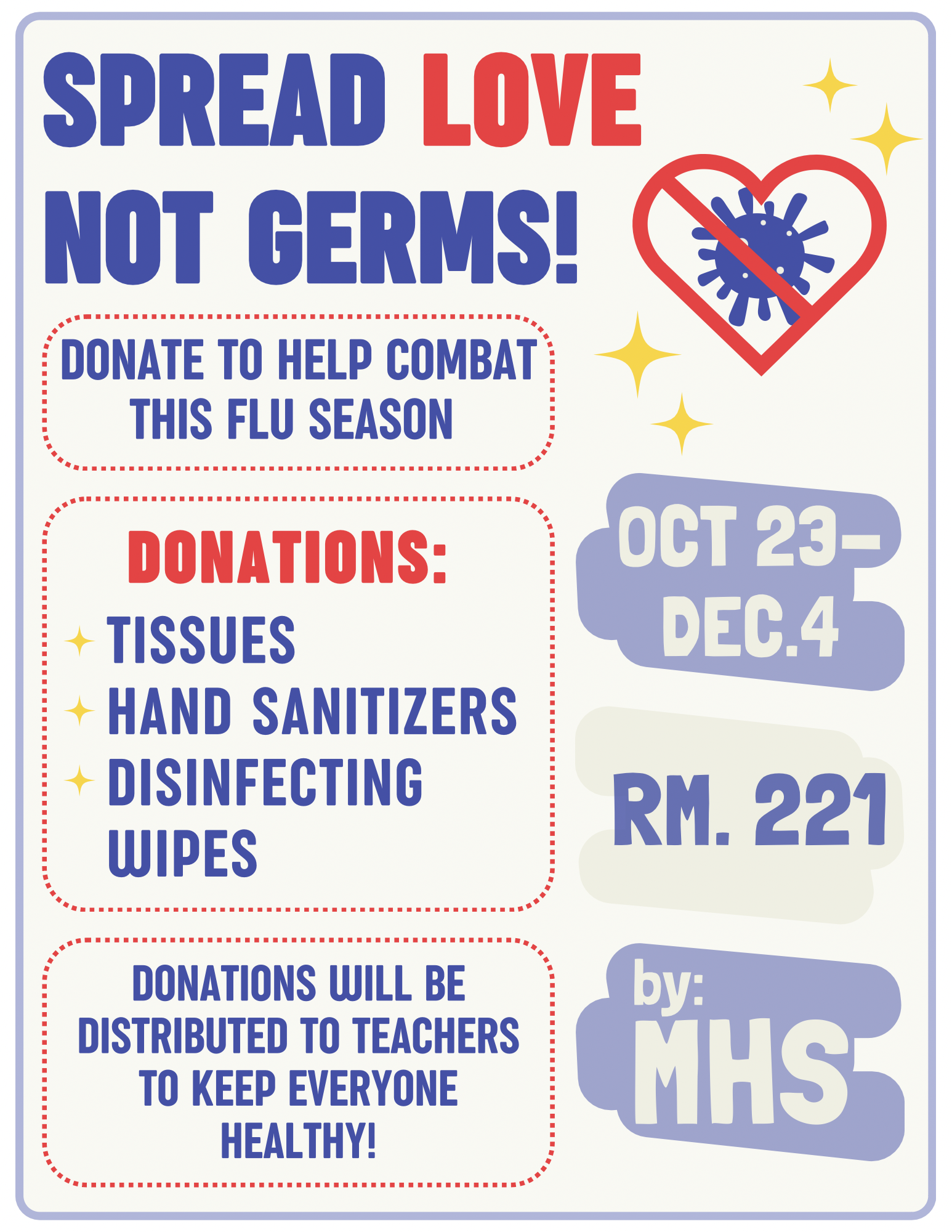 spread love not germs